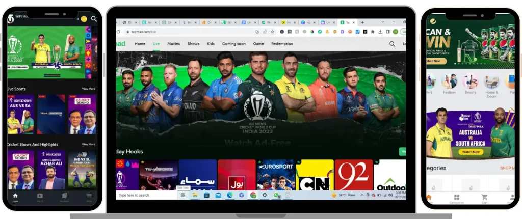 WATCH CWC LIVE AT PC AND MOBILES APPS