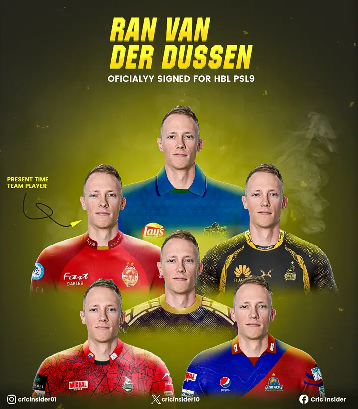 Van Der Dussen signed for PSL team
