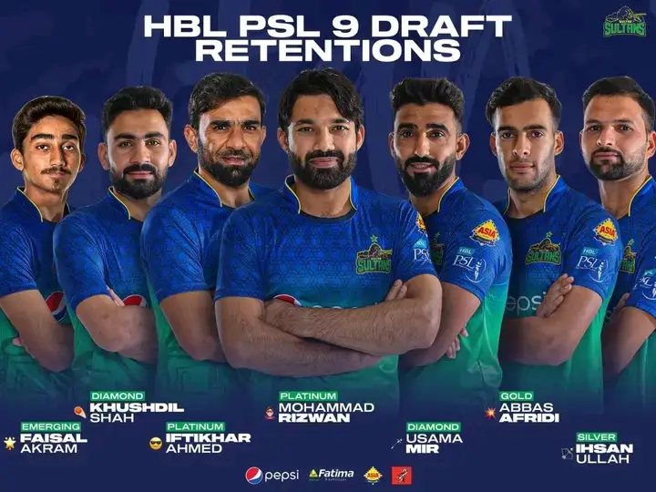 Multan Sultans Retained Players PSL9