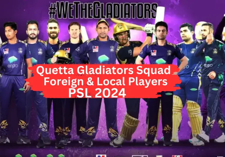 HBL PSL 9 Drafting: Quetta Gladiators Squad 2024