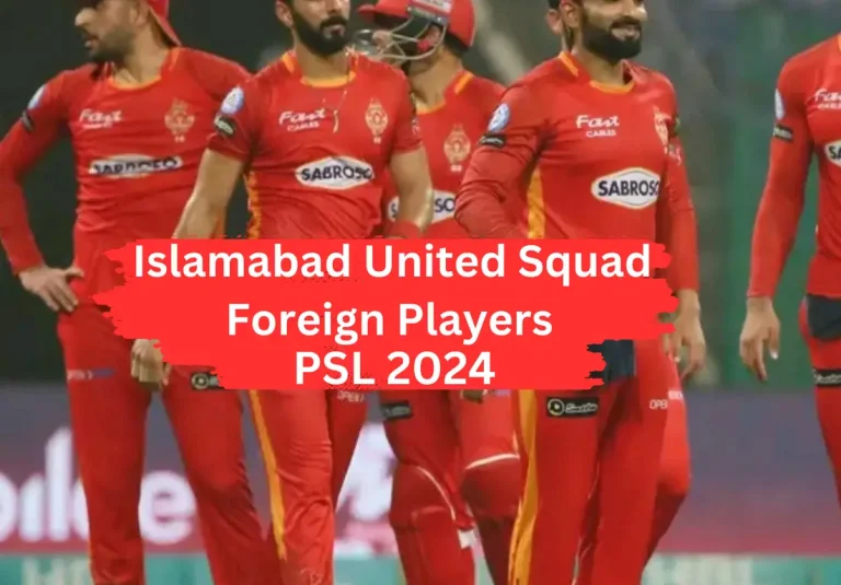 Islamabad United players Squad PSL 9 Drafting