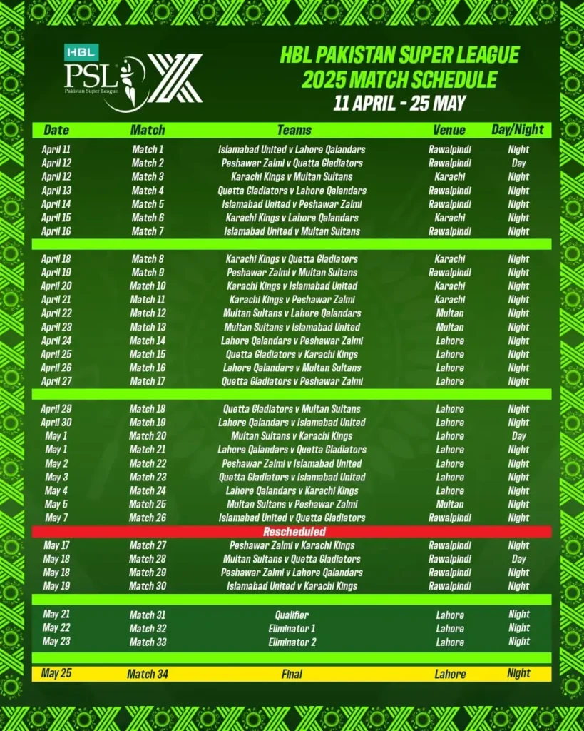 PSL-2025-New-Schedule-Today-after-War
