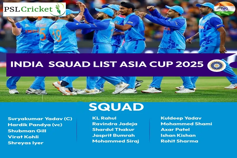 India team List for Asia Cup 2025 India-team-List-for-Asia-Cup-2025
