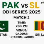 Pakistan vs Sri Lanka ODI Series 2025