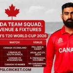 Canada Team Squad ICC T20 World Cup 2026