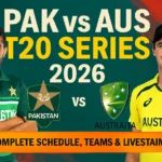 Pak vs Aus T20 Series 2026
