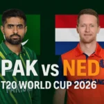 Pak vs Ned T20 World Cup 2026