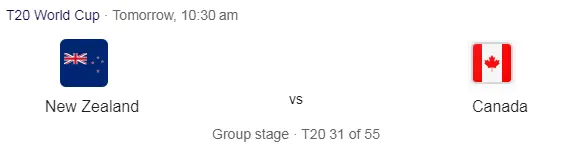 NZ vs CAN T20 World Cup 2026