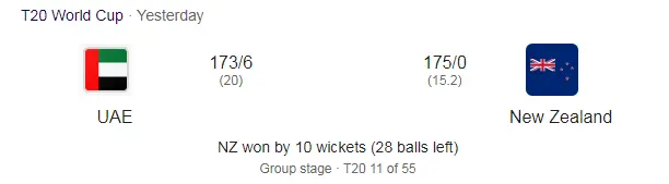 NZ vs UAE T20 World Cup 2026