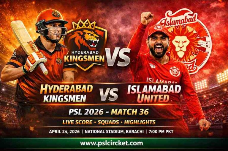 Hyderabad Kingsmen vs Islamabad United