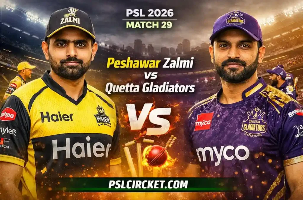 Peshawar Zalmi vs Quetta Gladiator