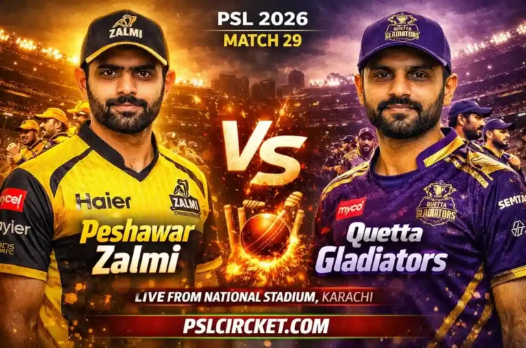 Peshawar Zalmi vs Quetta Gladiator