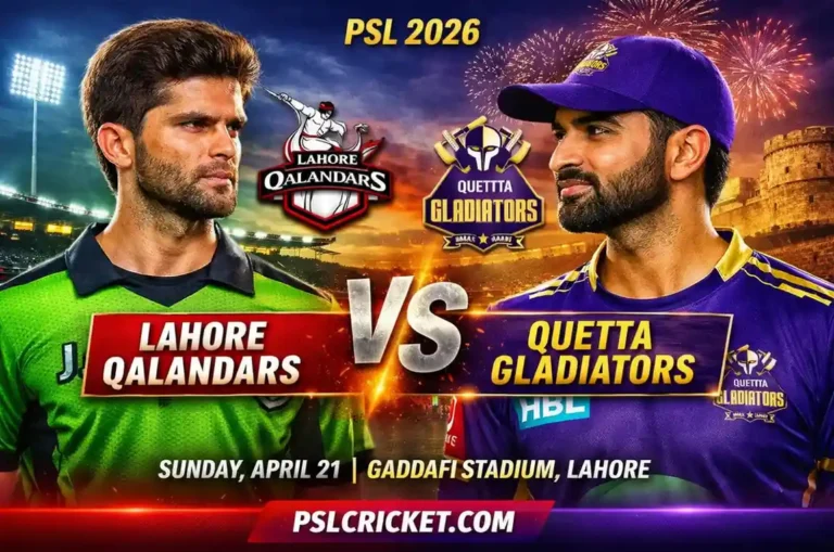 Lahore Qalandars vs Quetta Gladiators