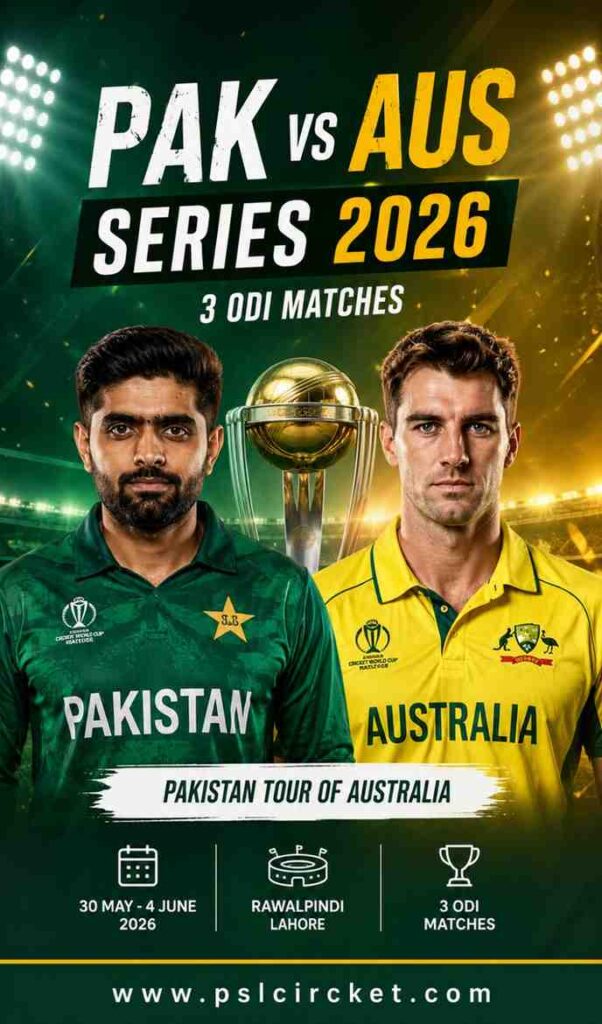 Pak vs Aus series 2026