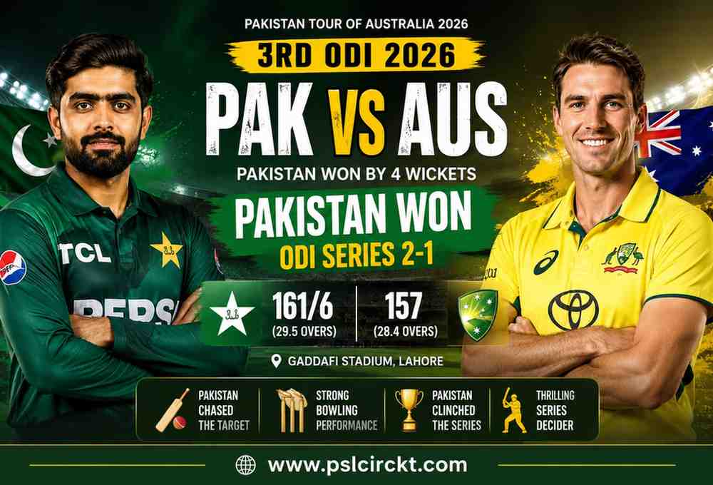 Pak vs Aus 3rd ODI 2026